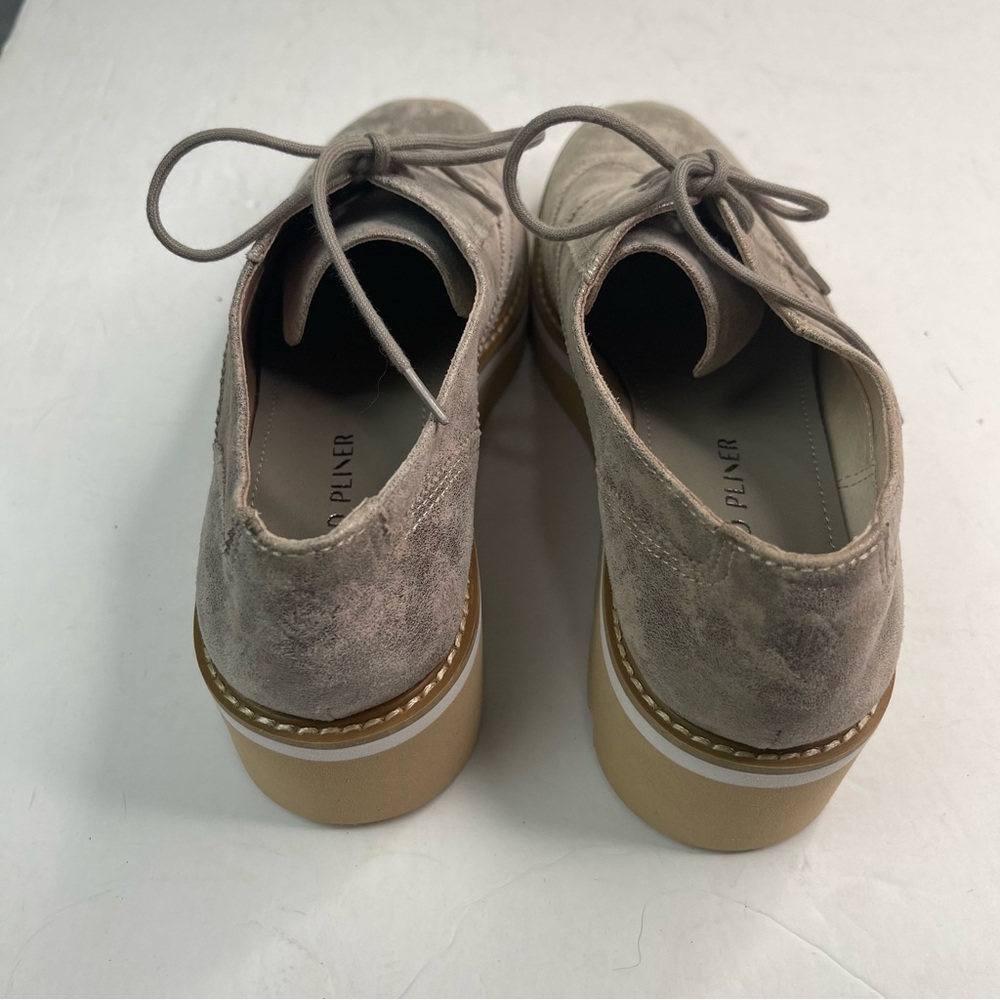 Donald Pliner women's Tandi‎ Brown Metallic Leather Oxford Lace Up Loafer 7.5M - Picture 5 of 8